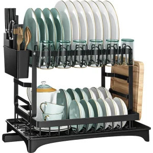 Escorredor De Louça Aço Inox Porta Pratos Copos E Talheres