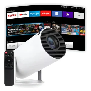 Projetor Portátil Smart 4K Wi-Fi 5G Bluetooth Android 11