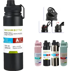 Garrafa Térmica Inox 800ml Squeeze Água Quente E Frio Academia